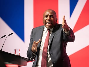 David Lammy speaking on stage