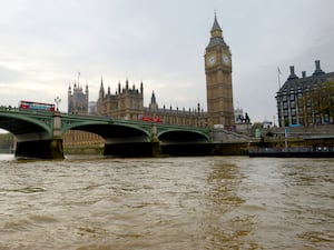 A general view of the Houses of Parliament from the River Thames