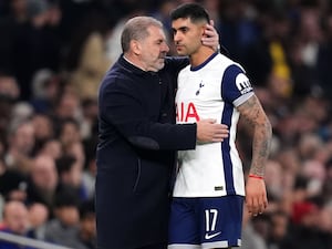 Ange Postecoglou consoles Cristian Romero