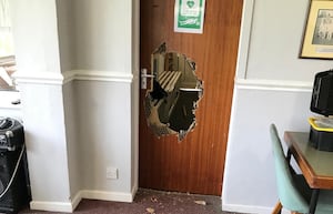 Damage inside Newport Cricket Club's clubhouse after the site was burgled. Picture: Newport Cricket Club. 