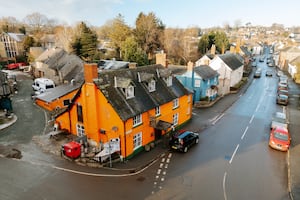 The Six Bells is not hard to find due to its distinctive paintwork