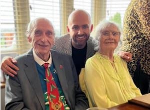 Hari with his grandparents. 