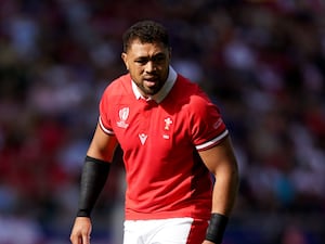 Taulupe Faletau in action for Wales against Georgia