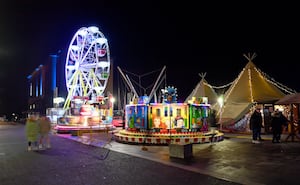 Christmas lights switch on at Southwater, Telford.