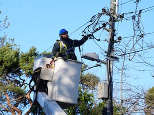 ESB Networks crew working to restore power in Avoca Avenue in Blackrock