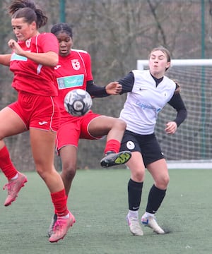 AFC Telford United ran out 3-0 over Telford Town in the Tom Farmer Shropshire Women's Challenge Cup tie (Picture: Luigi Delmanso)