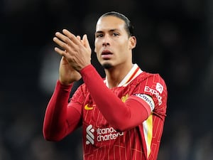 Virgil van Dijk claps the Liverpool fans