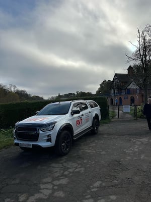 Isuzu D-Max outside Pengwern Boat Club in Shrewsbury