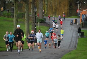 More than 860 people did the Christmas day Parkrun in Shrewsbury