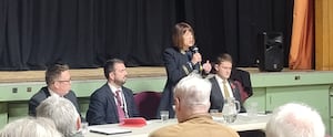 Mid and West Wales Senedd Member Jane Dodds at the meeting