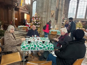 Festive drinks in a Church