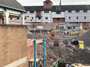 Demolition of the Riverside Shopping Centre is currently underway