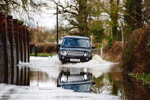 Past flooding on Gravel Hill Lane in Shrewsbury. Photo: Jamie Ricketts.