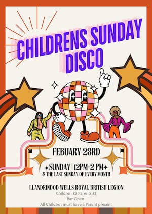 A Llandrindod Wells venue will be hosting children’s Sunday discos every month starting in February.