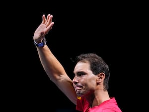 Rafael Nadal waves to the crowd