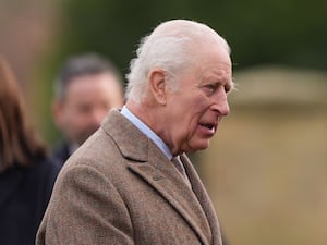 The King arrives for a church service in Norfolk