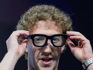 Mark Zuckerberg wearing tech glasses