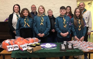 1st Kington Scout Troop with members of Kington Walks.