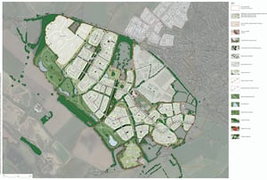 An illustrative plan of how the Tasley Garden Village scheme would look. Picture: Sulis Public Affairs