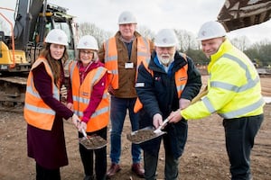  Amy Herbert, director of operations for Untold Living pictured with councillors Rachel Keen, Bill Harper, Rodney Pitt and Paul Inions, managing director of McPhillips.