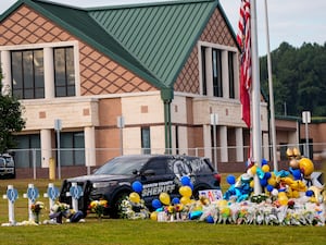 A memorial at Apalachee High School after the shooting in September