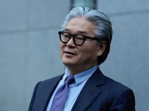 Bill Hwang, founder of Archegos Capital Management, leaving court