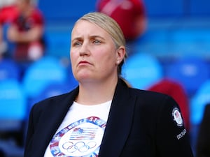 Emma Hayes on the touchline