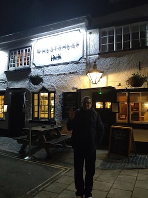 Paul visited the Wheatsheaf twice during his visit to Ludlow. Photo: Paul Heaton