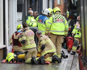 Multiple emergency services have attended the incident. Picture: Phil Blagg