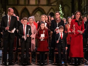 The Prince of Wales, Prince George, Princess Charlotte, Prince Louis and the Princess of Wales attended a carol service at Westminster Abbey