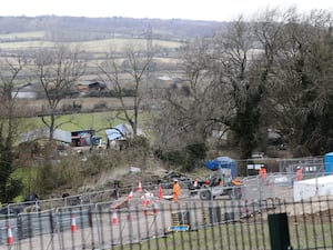 HS2 construction activity adjacent to Jones’ Hill Wood, near Aylesbury Vale in Buckinghamshire