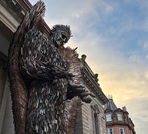 The Knife Angel in Scotland for the first time. Photo: Scottish Construction Now.