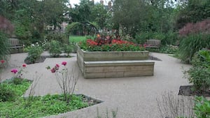 The Llandrindod Wells sensory garden which featured in the  Local Places for Nature Event at the Senedd