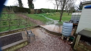 Many people in Church Aston have seen their gardens flooded, due to water coming from a field. Picture: Cllr Andrew Eade