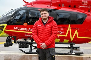 Alex Chapman, property maintenance apprentice at Midlands Air Ambulance Charity, who is doing his training through City of Wolverhampton College.