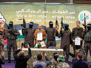 Israeli captives who have been held hostage by Hamas in Gaza (Abdel Kareem Hana/AP)