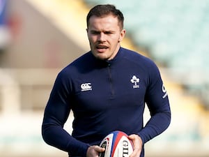 Jacob Stockdale trains with Ireland