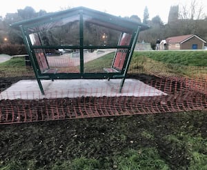 The new shelter at Market Drayton Skate Park. Picture: Jane Moore