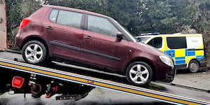 The car that was seized in Prees. Picture: West Mercia Police.