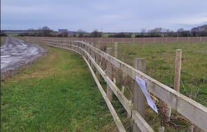 Picture of a site notice placed at the location in Roden Lane, Roden, Shropshire. Picture: Telford and Wrekin Council.