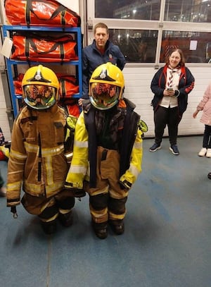 Lawley Scout Group on a trip to local fire station.