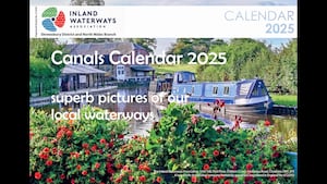 Llangollen Canal at Ellesmere on the calendar cover