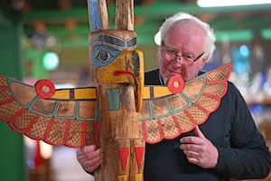 The totem pole with John Ridgway