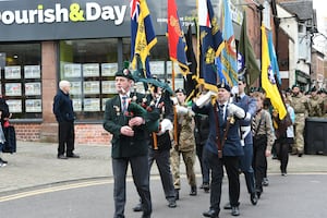 The parade in Market Drayton