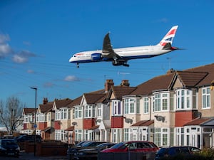 A British Airways Boeing 787-9 plane lands at Heathrow Airport in West London