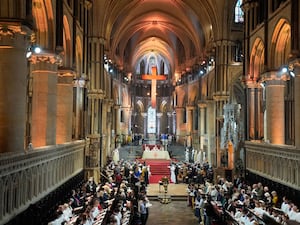 The interior of Canterbury Cathedral in Kent