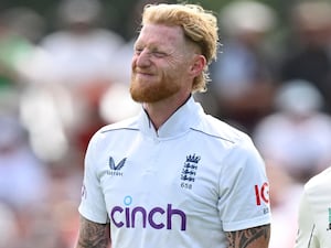 England’s Ben Stokes reacts during play on the first day of the first Test against New Zealand in Christchurch