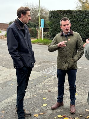 South Shropshire MP Stuart Anderson met with Police and Crime Commissioner (PCC) John Campion and local council candidate Dominic Stanford.