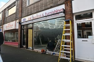 The former flooring shop which is being converted into a barbers shop