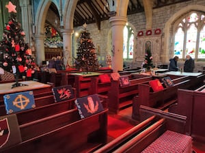 A previous Christmas tree festival at St Edwards Church in Knighton